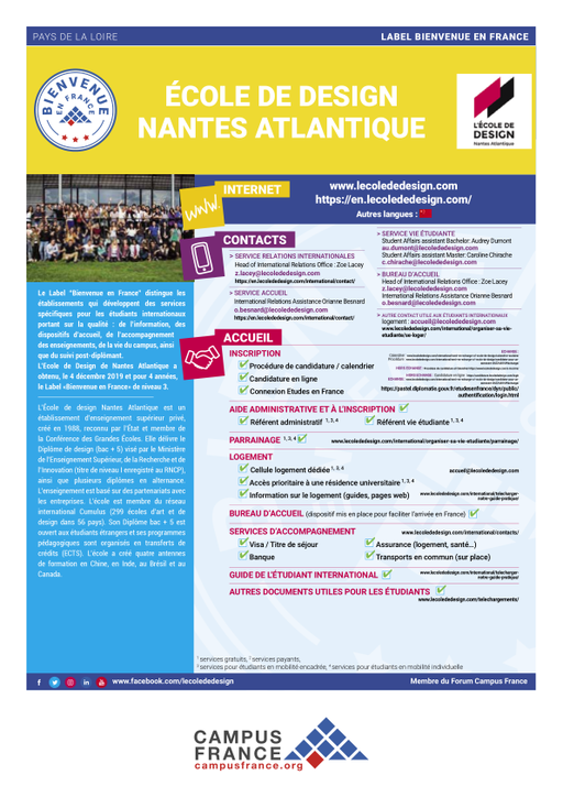 Ecole de design Nantes Atlantique