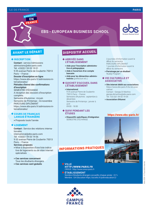 European Business school - Ecole européenne de gestion