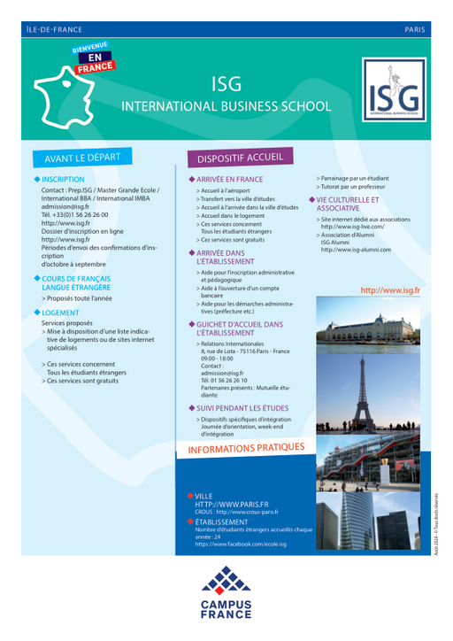 ISG - Institut supérieur de gestion