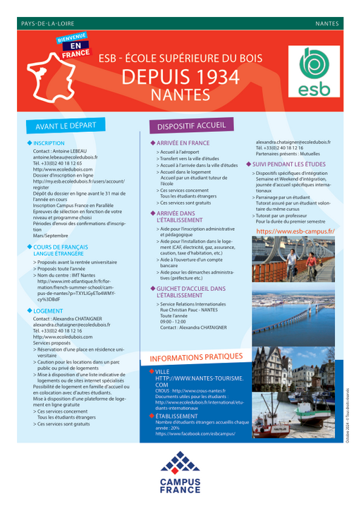 Ecole Supérieure du Bois - Nantes