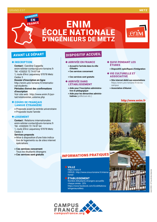 ENIM - Ecole Nationale d•Ingénieurs de Metz