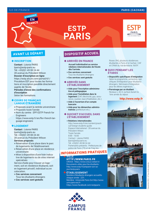 Ecole Spéciale des Travaux Publics du bâtiment et de l'industrie