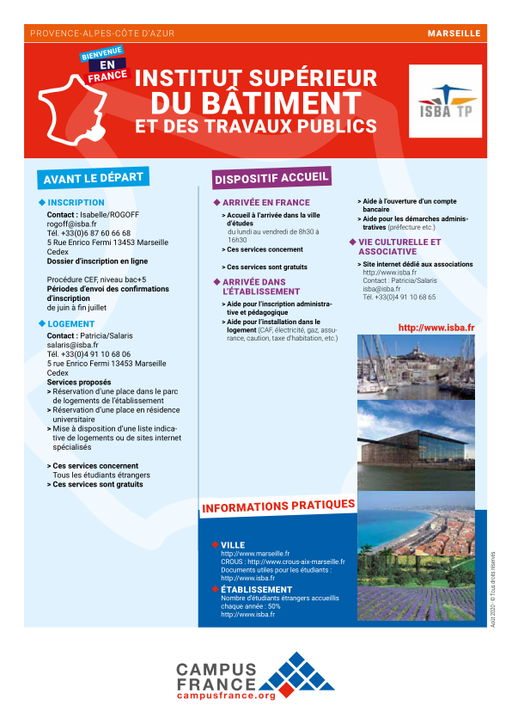 Institut Supérieur du Bâtiment et des Travaux Publics