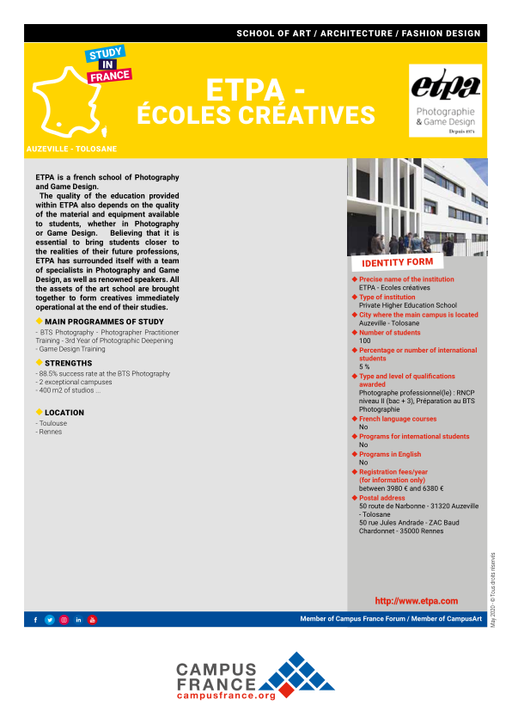 ETPA - Ecoles créatives