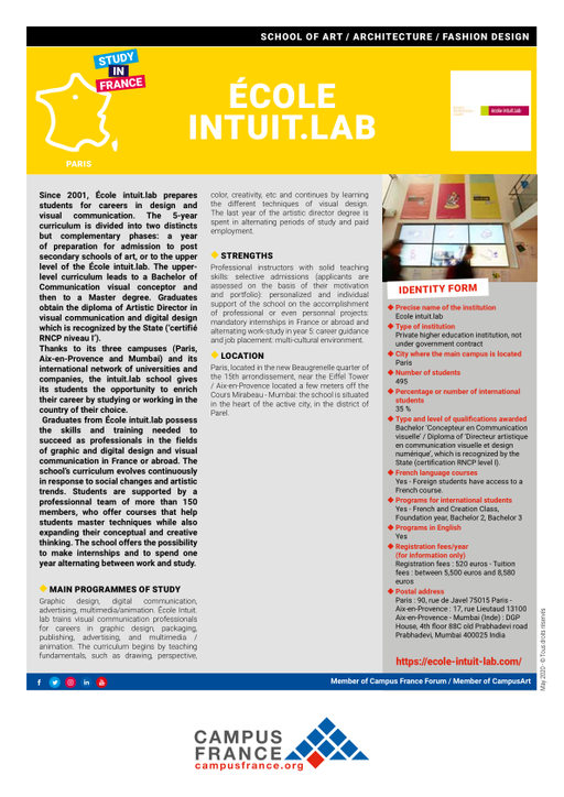 Ecole Intuit.Lab