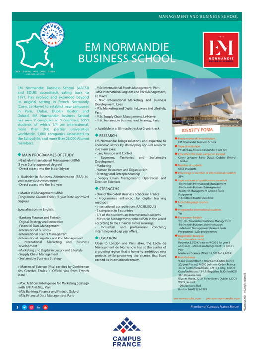 Ecole de Management de Normandie (Normandy Business School)