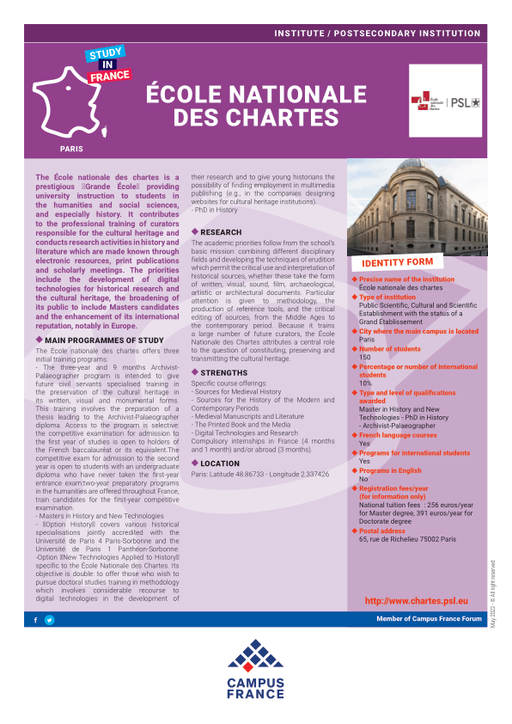 Ecole Nationale des Chartes