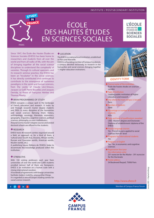 Ecole des Hautes Etudes en Sciences Sociales