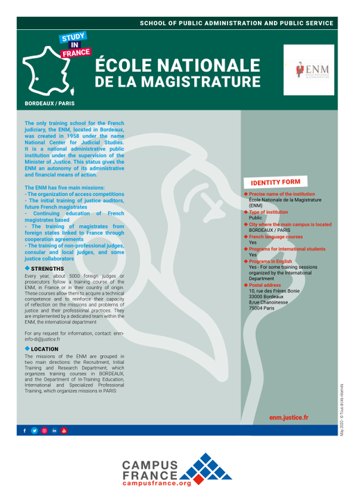 Ecole nationale de la Magistrature