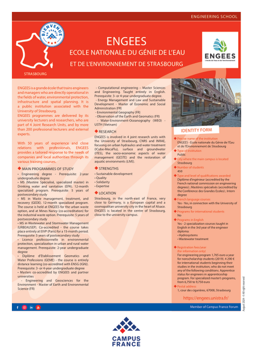 ENGEES - Ecole nationale du génie de l'eau et de l'environnement de Strasbourg