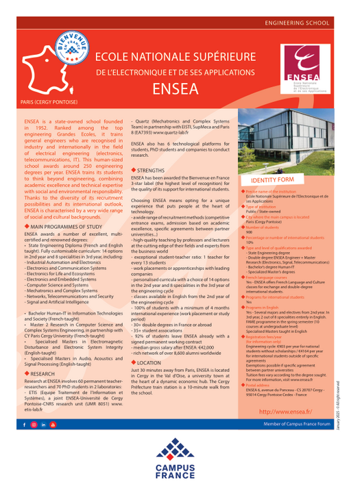 Ecole Nationale Supérieure de l'Electronique et de ses Applications