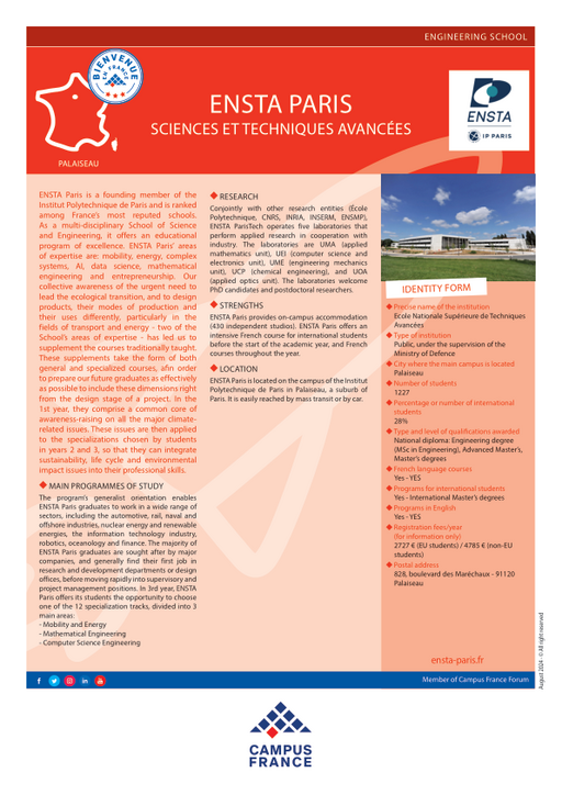 Ecole Nationale Supérieure de Techniques Avancées - Paris