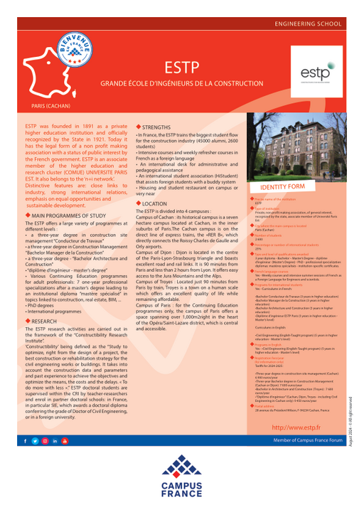 Ecole Spéciale des Travaux Publics du bâtiment et de l'industrie