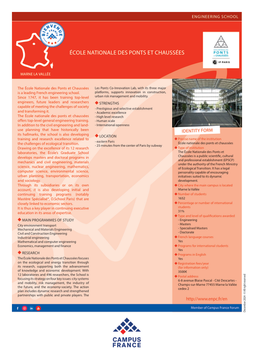 Ecole nationale des ponts et chaussées