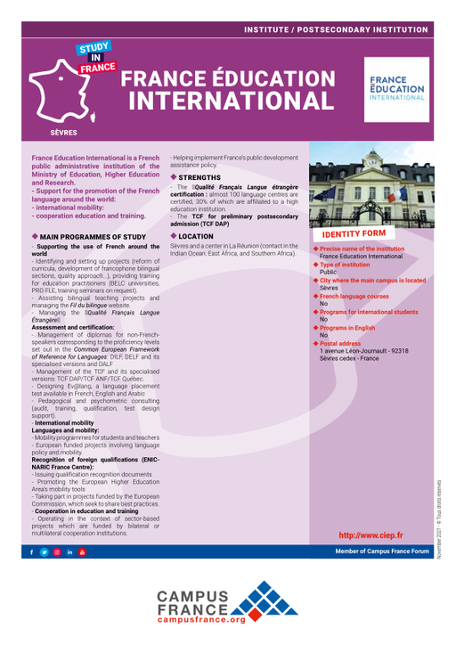 France Éducation International