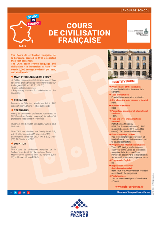 Cours de civilisation française de la Sorbonne