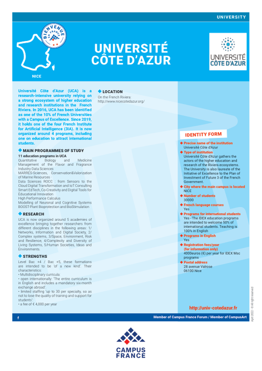 Comue Université Côte d'Azur