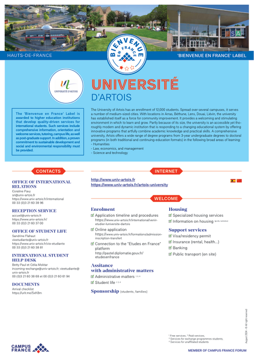 Université d'Artois, Arras