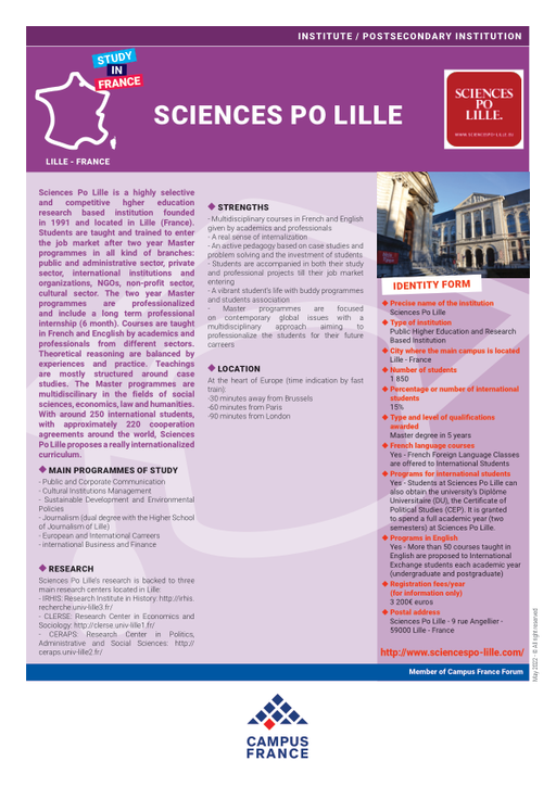 Sciences Po Lille | Campus France