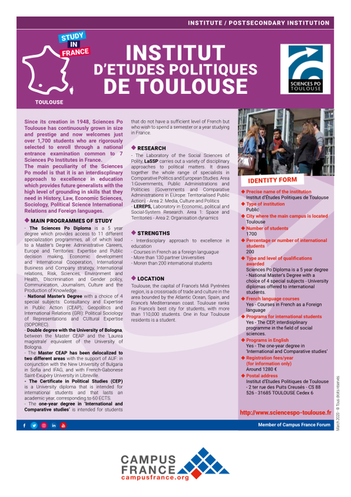 Institut d•Etudes Politiques de Toulouse