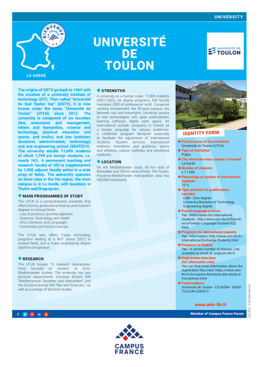 Université Toulon (Université du Sud Toulon-Var)