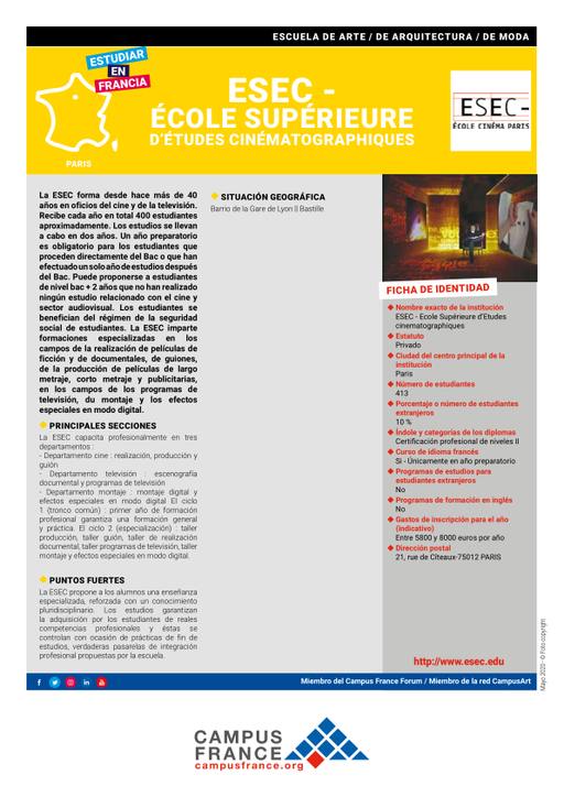 ESEC - Ecole Supérieure d'Etudes cinematographiques