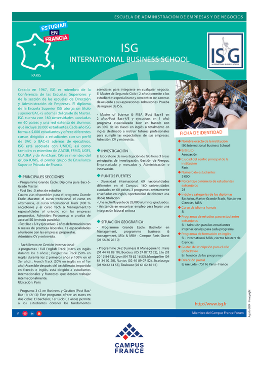 ISG- Institut supérieur de gestion