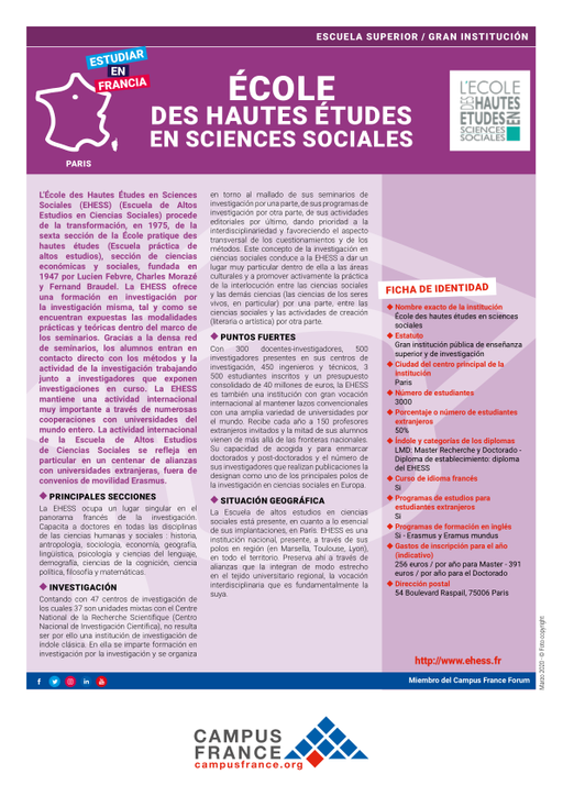 Ecole des Hautes Etudes en Sciences Sociales