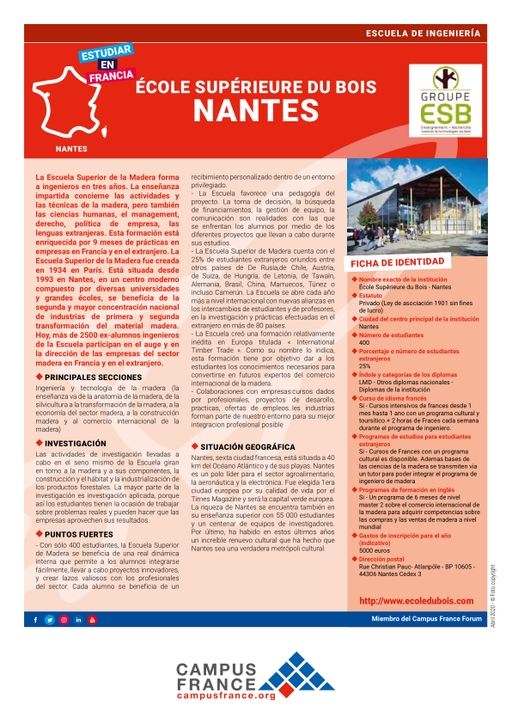 Ecole Supérieure du Bois - Nantes