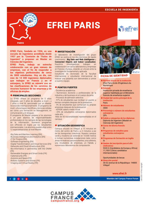 EFREI - École d'Ingénieur des Technologies de l'Information et de la communication