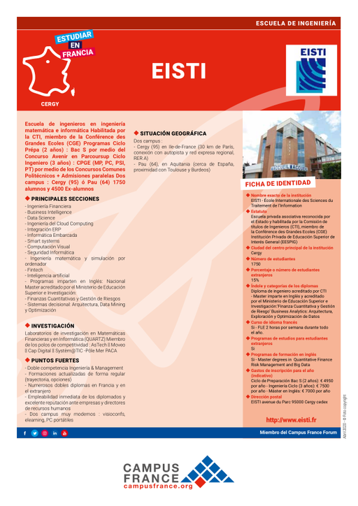 EISTI - Ecole Internationale des Sciences du Traitement de l'Information