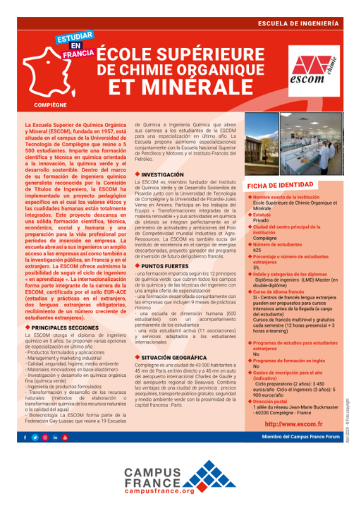Ecole Supérieure de Chimie Organique et Minérale