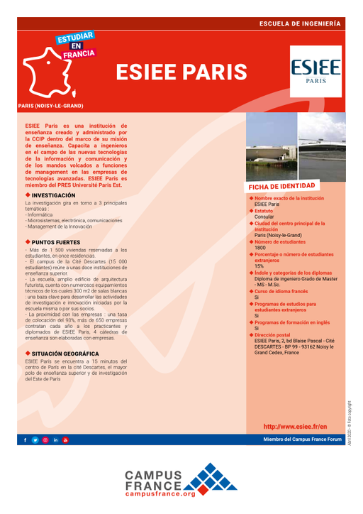 Ecole Supérieure d'Ingénieurs en Electrotechnique et Electronique