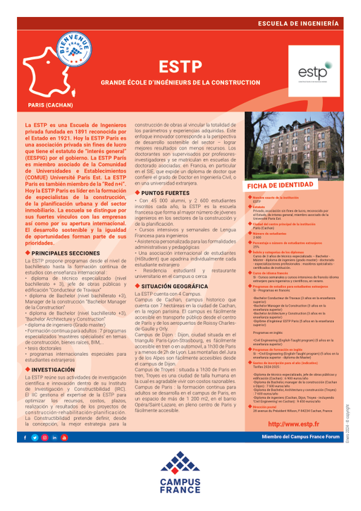 Ecole Spéciale des Travaux Publics du bâtiment et de l'industrie