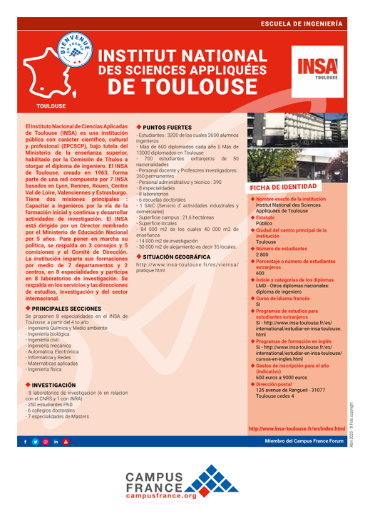 Institut National des Sciences Appliquées de Toulouse