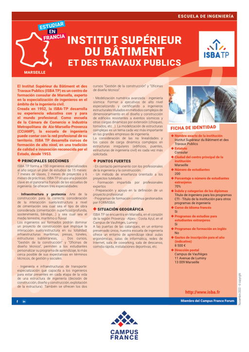 Institut Supérieur du Bâtiment et des Travaux Publics