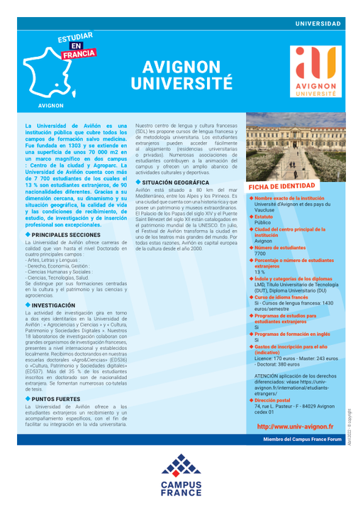 Université d'Avignon et des pays du Vaucluse