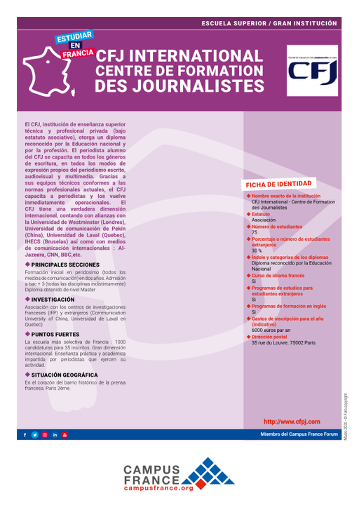 CFJ International - Centre de Formation des Journalistes