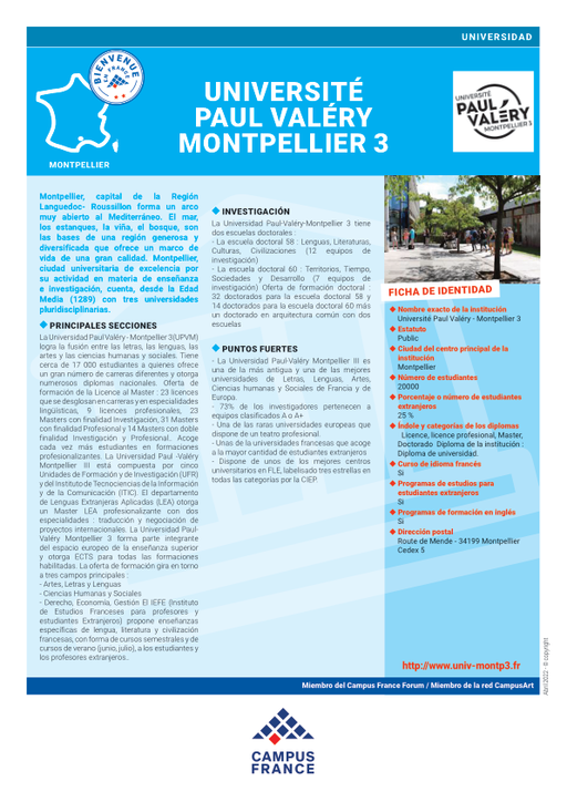 Université Montpellier 3 (Paul Valéry )
