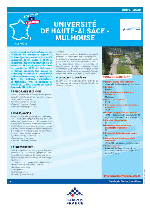 Université de Haute-Alsace - Mulhouse