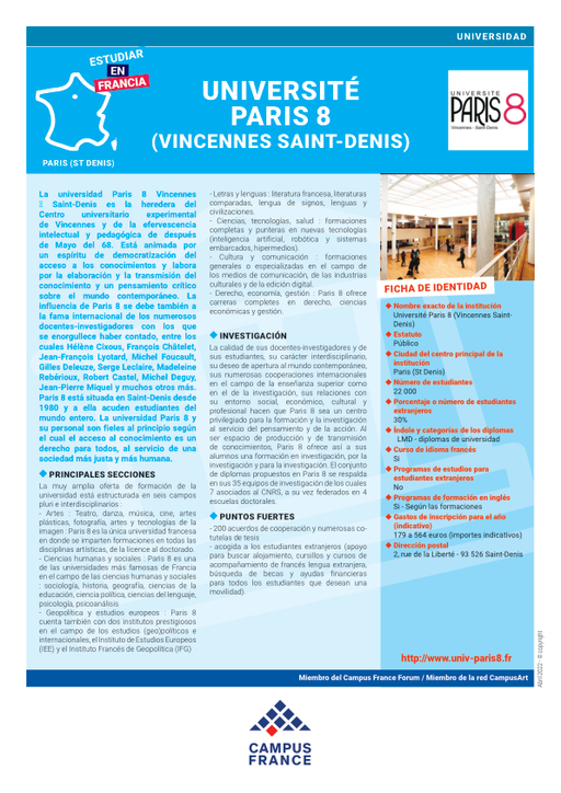 Université Paris 8 (Vincennes Saint-Denis)