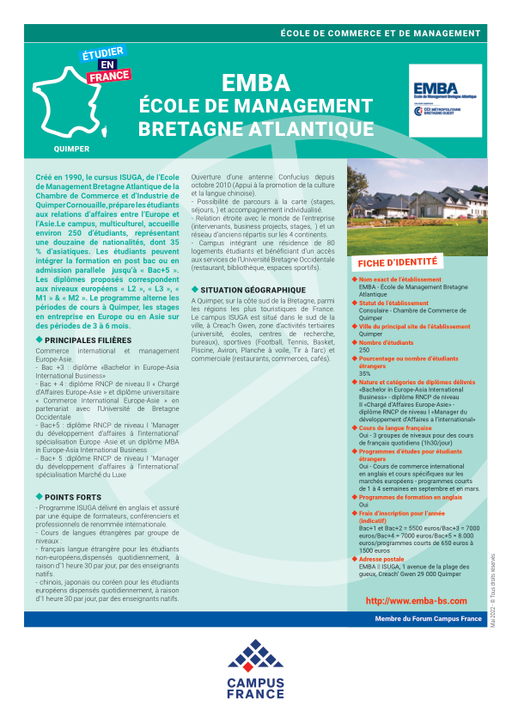 EMBA -Ecole de Management Bretagne Atlantique