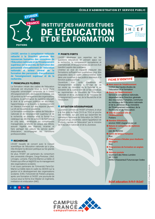 Institut des hautes études de l'éducation et de la formation