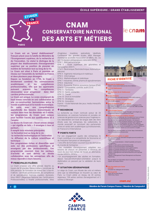 CNAM - Conservatoire National des Arts et Métiers