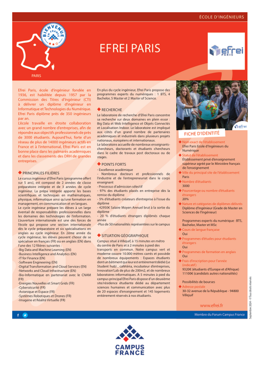 EFREI - École d•Ingénieur des Technologies de l•Information et de la communication