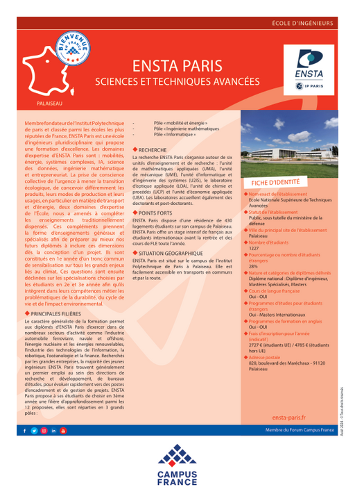 Ecole Nationale Supérieure de Techniques Avancées - Paris