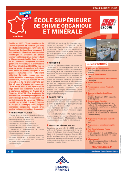 Ecole Supérieure de Chimie Organique et Minérale