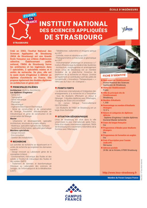 Institut National des Sciences Appliquées de Strasbourg