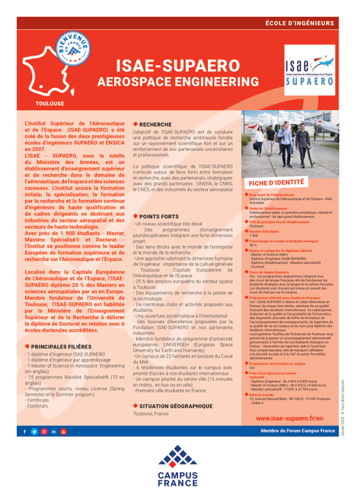Institut Supérieur de l'Aéronautique et de l'Espace-Toulouse