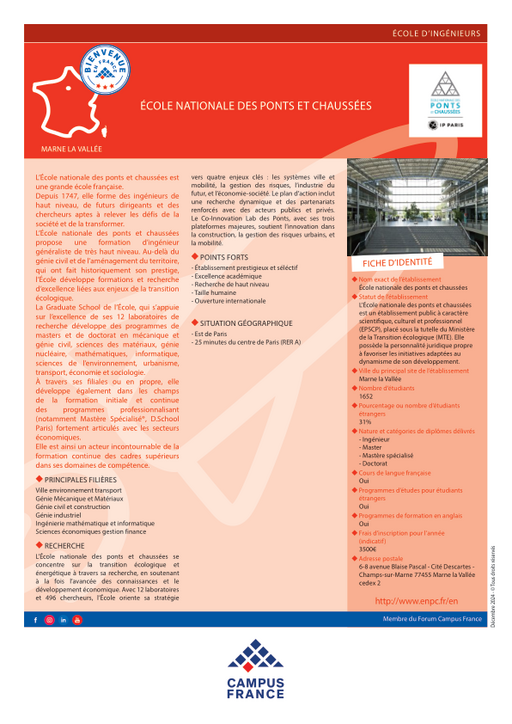 Ecole nationale des ponts et chaussées
